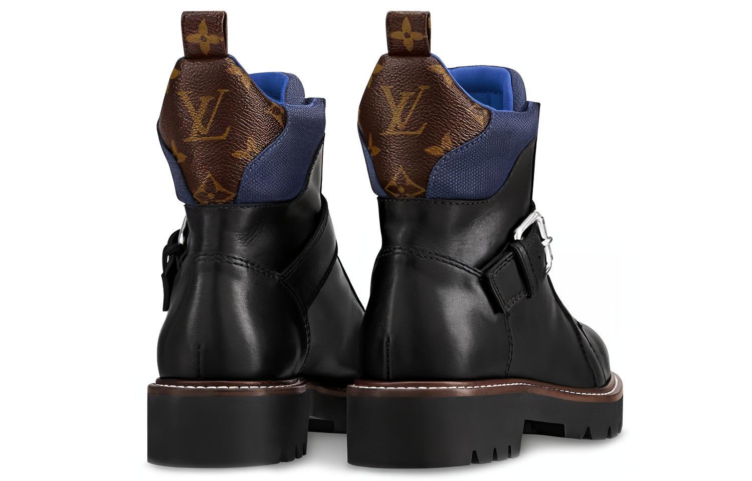 (W) LV shoes Martin boots 'Blue Black' 圖 4