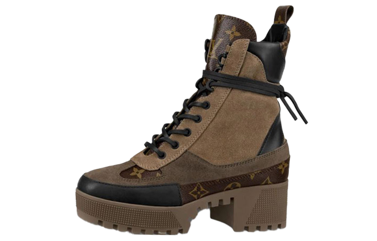(W) LV shoes Martin boots 'Gray Brown Black'