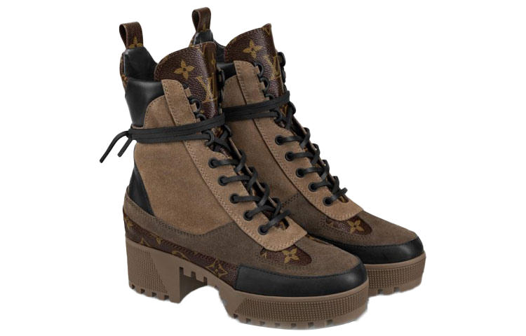 (W) LV shoes Martin boots 'Gray Brown Black' 圖 4