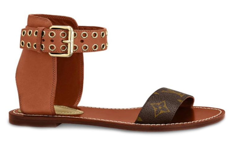Order (W) Louis Vuitton schoenen Passenger Flat Sandals ''Bruin'' 1A63ZX