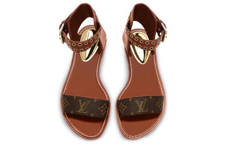 Purchase (W) Louis Vuitton schoenen Passenger Flat Sandals ''Bruin'' 1A63ZX