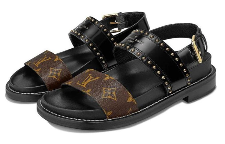 Lookbook (W) Sandales de sport Louis Vuitton ''Noir Marron''. 1A65ZP