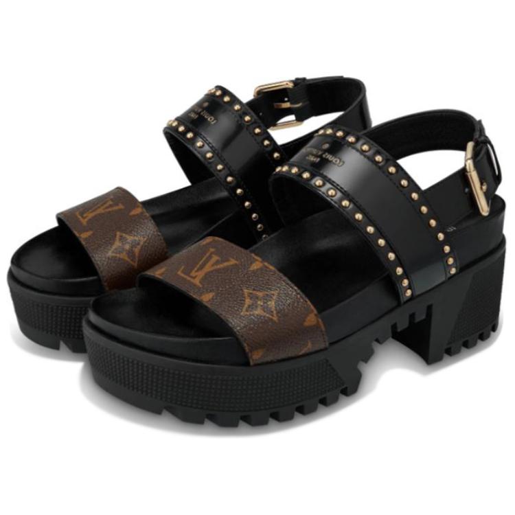 (W) LV shoes Sports sandals 'Black Brown' 圖 3