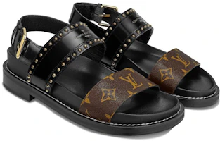 Shop (W) Sandal Olahraga Louis Vuitton 'Hitam Coklat' 1A65ZP