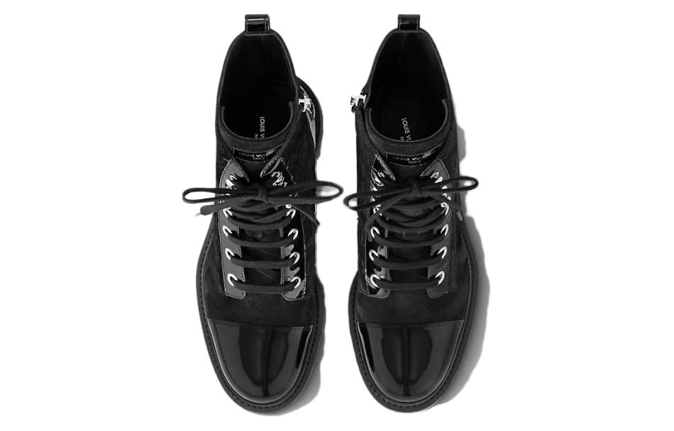Shop (W) Bottines Louis Vuitton ''Cuir Noir Martin'' 1AC6CQ