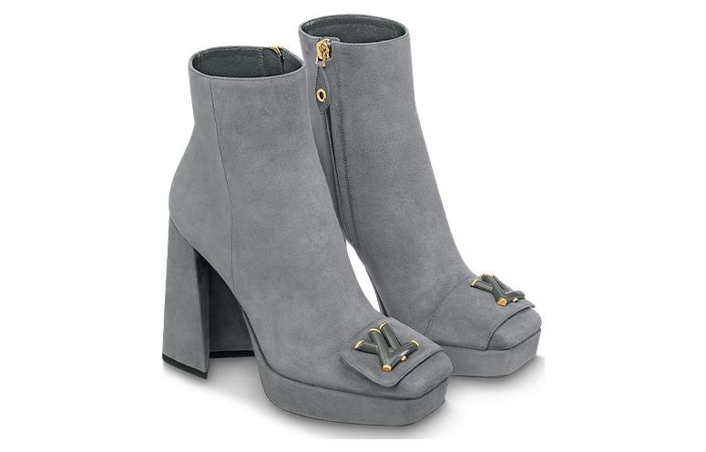 Lookbook (W) Bottine Louis Vuitton ''Élégance Confort Velours Gris'' 1ABUC7