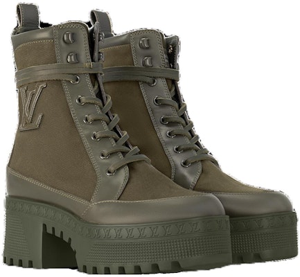 (Women) Louis Vuitton Short Boot 'Khaki Green Comfort' 1AC7S9 Lookbook (Women) Louis Vuitton Short Boot 'Khaki Green Comfort' 1AC7S9