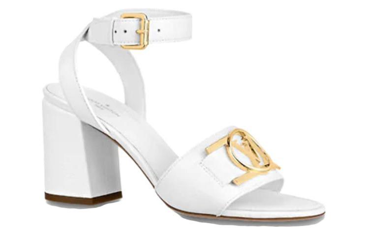 (W) LV Sienna Leather High-Heeled Fashion Slide 'White' 圖 2