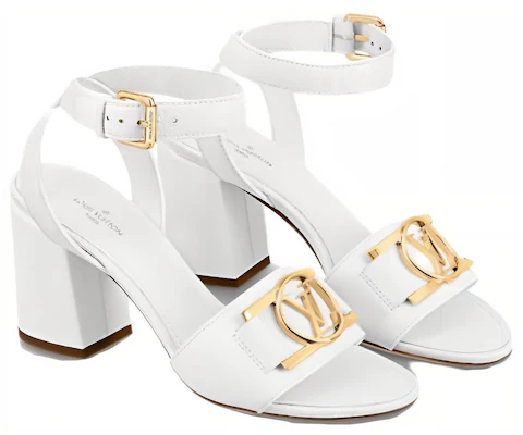 (W) Louis Vuitton Sienna Sandalia de Tacón Alto de Cuero Moda 'Blanco' 1A8FWA Lookbook (W) Louis Vuitton Sienna Sandalia de Tacón Alto de Cuero Moda 'Blanco' 1A8FWA