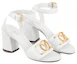 Lookbook (W) Louis Vuitton Sienna Sandalia de Tacón Alto de Cuero Moda 'Blanco' 1A8FWA