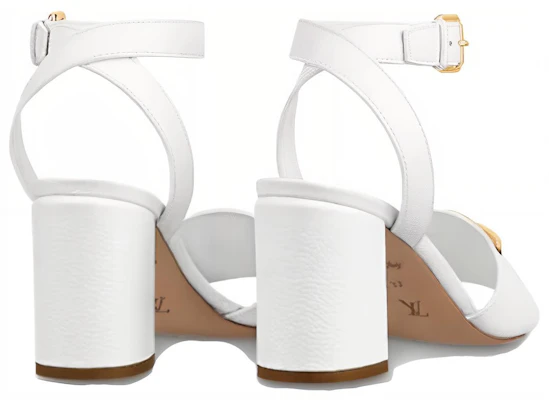 (W) Louis Vuitton Sienna Sandalia de Tacón Alto de Cuero Moda 'Blanco' 1A8FWA Shop (W) Louis Vuitton Sienna Sandalia de Tacón Alto de Cuero Moda 'Blanco' 1A8FWA
