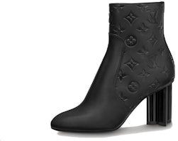 (Women) Louis Vuitton Silhouette 8cm Heeled Boots 'Black Monogram' 1ABP9G (Women) Louis Vuitton Silhouette 8cm Heeled Boots 'Black Monogram' 1ABP9G