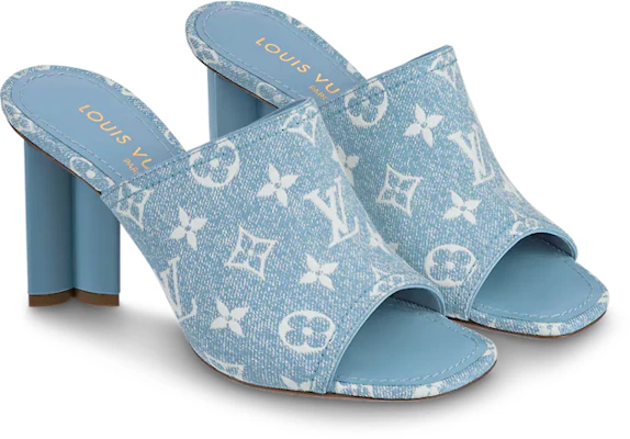 (W) Louis Vuitton Silhouette 'Sandal Slip-On Biru Denim' 1AAZUE Lookbook (W) Louis Vuitton Silhouette 'Sandal Slip-On Biru Denim' 1AAZUE