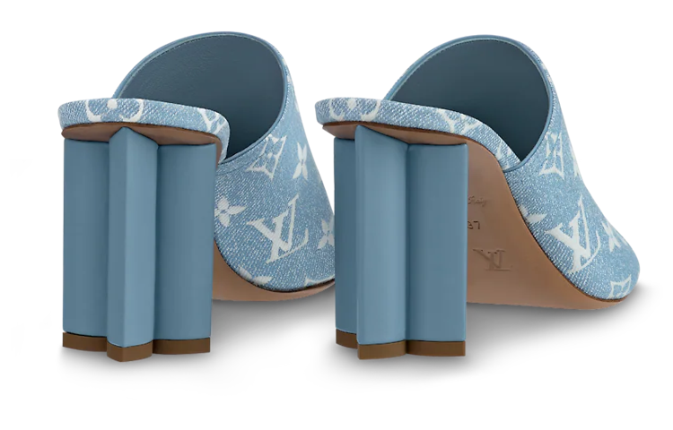 Shop (W) Louis Vuitton Silhouette 'Sandal Slip-On Biru Denim' 1AAZUE