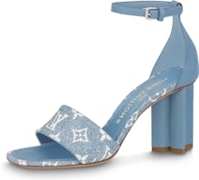 (Women) Louis Vuitton Silhouette 'Denim Buckle Sandal Blue' 1AAZT0 (Women) Louis Vuitton Silhouette 'Denim Buckle Sandal Blue' 1AAZT0