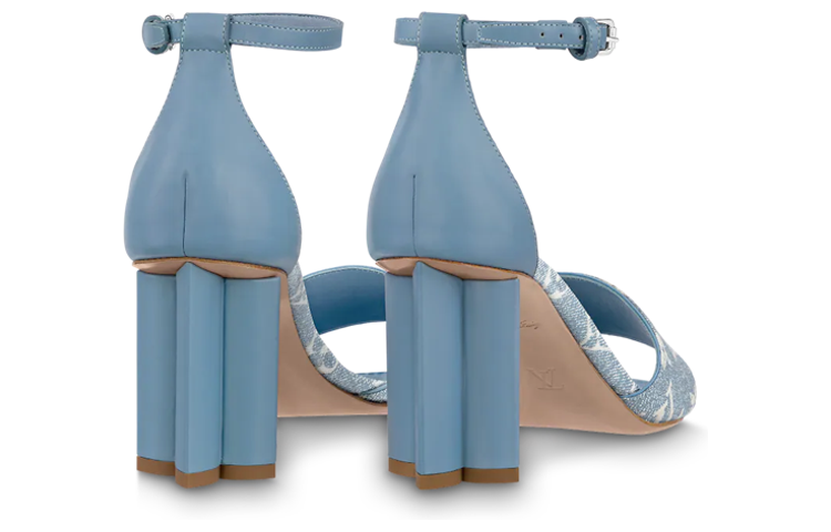 Purchase (W) Louis Vuitton Silhouette ''Sandalo in Denim con Fibbia Blu'' 1AAZT0