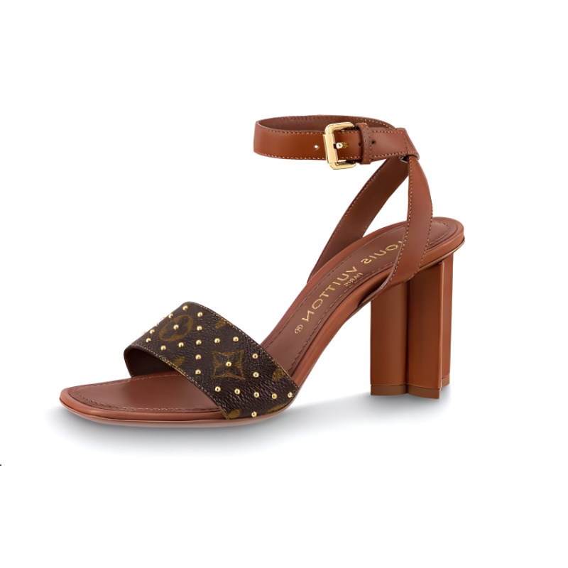 (Women) Louis Vuitton Silhouette 'Leather Fashion Trend One-Strap Sandal' Brown 1AAZVQ