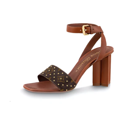 (W) LV Silhouette 'Leather Fashion Trend One-Strap Sandal' Brown