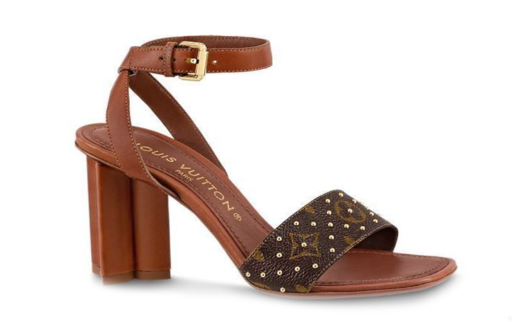 (W) LV Silhouette 'Leather Fashion Trend One-Strap Sandal' Brown 圖 2