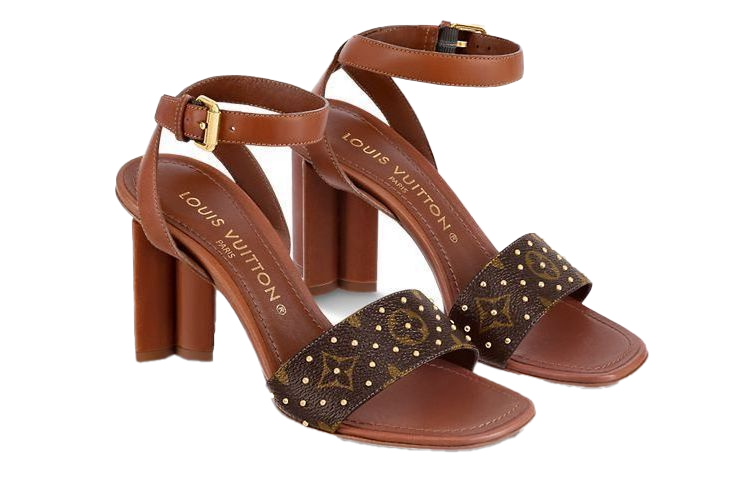 (W) LV Silhouette 'Leather Fashion Trend One-Strap Sandal' Brown 圖 3