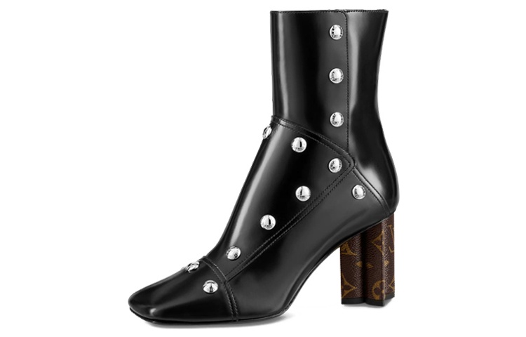 (Women) Louis Vuitton Silhouette Ankle Boot 'Black Leather Zip' 1A9PU0