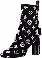 (Women) Louis Vuitton Silhouette Ankle Boot 'Black White' 1A95YR (Women) Louis Vuitton Silhouette Ankle Boot 'Black White' 1A95YR
