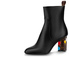 (Women) Louis Vuitton Silhouette Ankle Boot 'Black Leather' 1AB9WD (Women) Louis Vuitton Silhouette Ankle Boot 'Black Leather' 1AB9WD