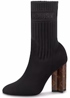 (Women) Louis Vuitton Silhouette Ankle Boot 'Black Elastic Fabric' 1A4VI7 (Women) Louis Vuitton Silhouette Ankle Boot 'Black Elastic Fabric' 1A4VI7