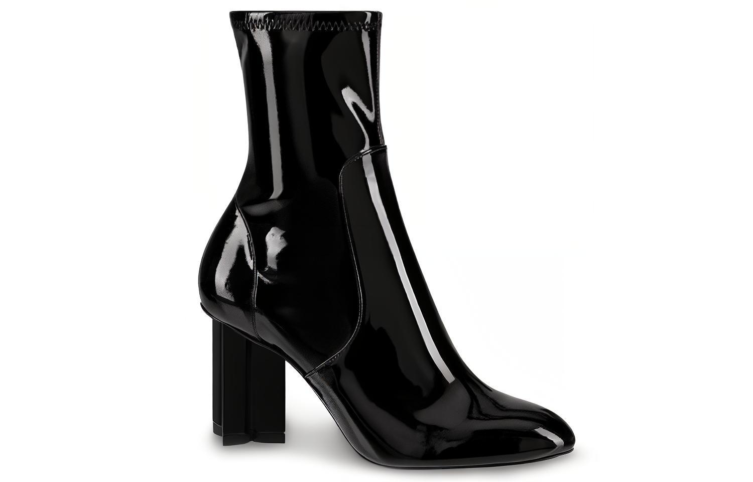 Order (Women) Louis Vuitton Silhouette Ankle Boot 'Black Patent Calf Leather' 1A4E05