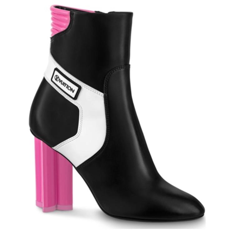 Order (Women) Louis Vuitton Silhouette Ankle Boot 'Black White Pink' 1A9OA2