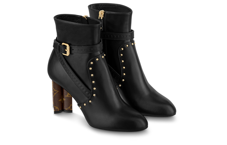 Lookbook (Women) Louis Vuitton Silhouette Ankle Boot 'Black Leather Zip' 1AAC31