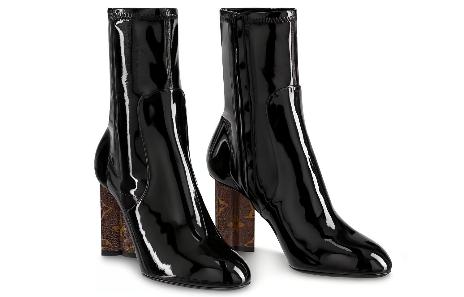 (W) LV Silhouette Ankle Boot 'Black Patent Calfskin' 圖 3