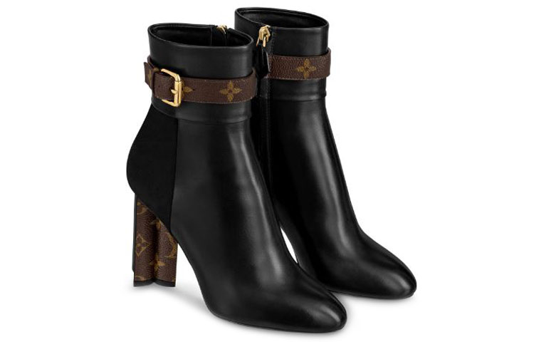 (W) LV Silhouette Ankle Boot 'Black Calfskin and Goatskin Suede' 圖 3