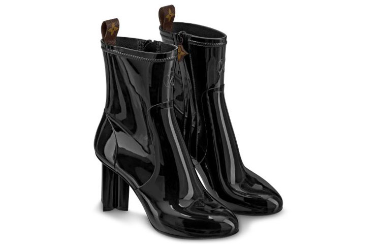 Lookbook (Women) Louis Vuitton Silhouette Ankle Boot 'Black Patent Leather' 1A66W7