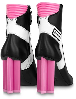 (W) 路易威登Silhouette黑白粉色短靴 1A9OA2 Shop (W) 路易威登Silhouette黑白粉色短靴 1A9OA2