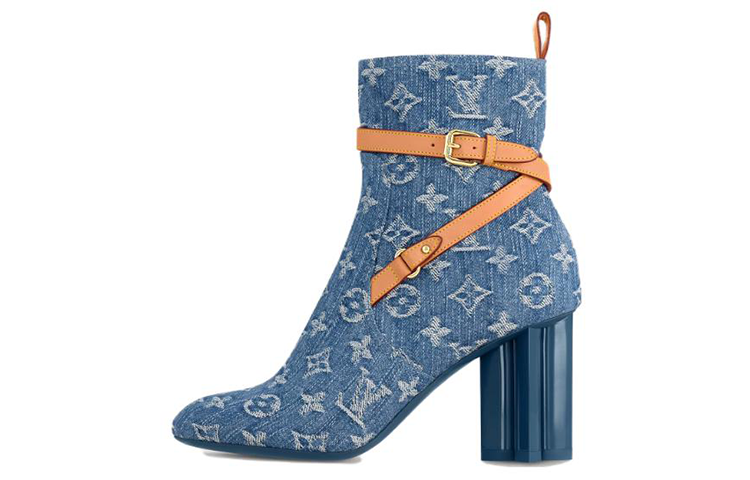 (Women) Louis Vuitton Silhouette Ankle Boot 'Blue' 1ACJTY