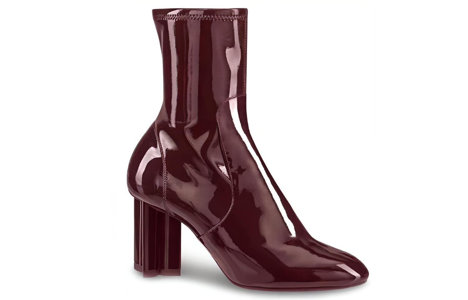 (W) LV Silhouette Ankle Boot 'Burgundy Patent Calf Leather' 圖 2