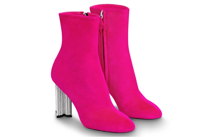 Lookbook (Women) Louis Vuitton Silhouette Ankle Boot 'Burgundy Velour' 1A4UTT