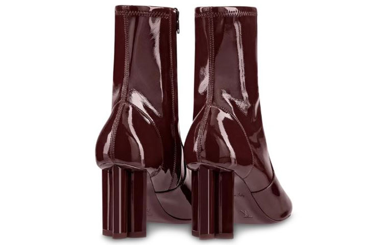 Shop (W) 루이비통 버건디 페이턴트 앵클부츠 (Louis Vuitton Burgundy Patent Ankle Boots) 1A4E0Z