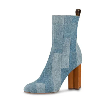 (W) LV Silhouette Ankle Boot 'Denim Blue'