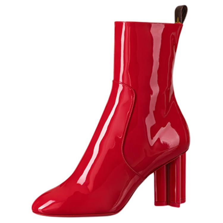 (Women) Louis Vuitton Silhouette Ankle Boot 'Patent Red Fashion' 1A5ODI