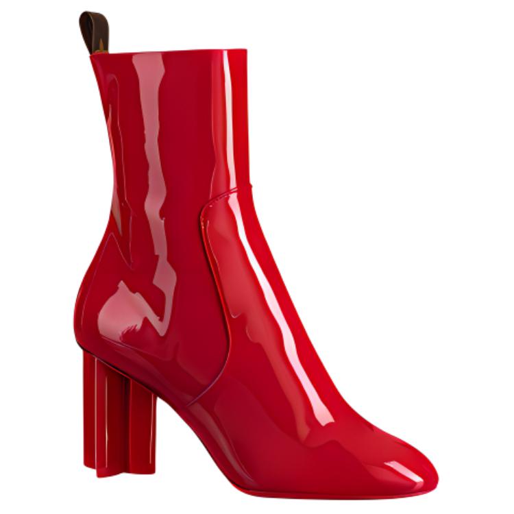 Order (Women) Louis Vuitton Silhouette Ankle Boot 'Patent Red Fashion' 1A5ODI