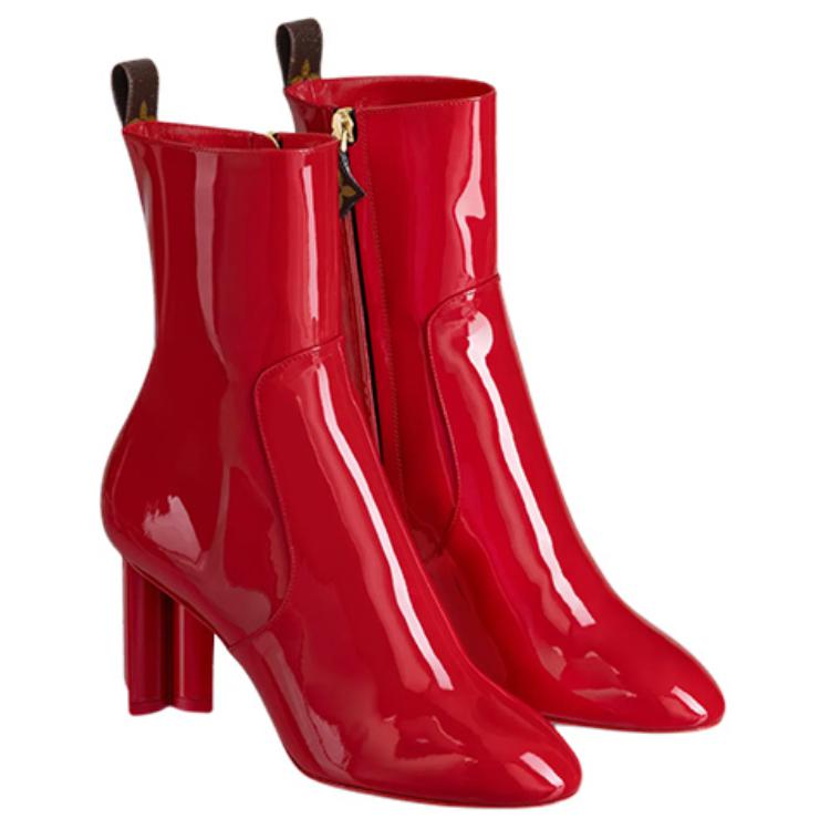 Lookbook (Women) Louis Vuitton Silhouette Ankle Boot 'Patent Red Fashion' 1A5ODI