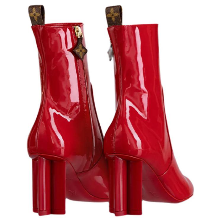 Shop (Women) Louis Vuitton Silhouette Ankle Boot 'Patent Red Fashion' 1A5ODI
