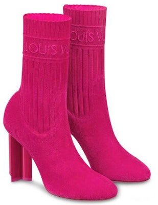 (W) Louis Vuitton Silhouette Ankle Boot 'Raspberry' Wanita 1A4VIM Lookbook (W) Louis Vuitton Silhouette Ankle Boot 'Raspberry' Wanita 1A4VIM