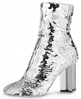 (Women) Louis Vuitton Silhouette Ankle Boot 'Sequin Embroidery Silver' 1A5KGM (Women) Louis Vuitton Silhouette Ankle Boot 'Sequin Embroidery Silver' 1A5KGM