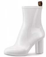 (Women) Louis Vuitton Silhouette Ankle Boot 'Shiny Rubber White' 1A66WC (Women) Louis Vuitton Silhouette Ankle Boot 'Shiny Rubber White' 1A66WC