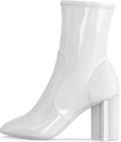 (Women) Louis Vuitton Silhouette Ankle Boot 'White Leather' 1ACGX2 (Women) Louis Vuitton Silhouette Ankle Boot 'White Leather' 1ACGX2