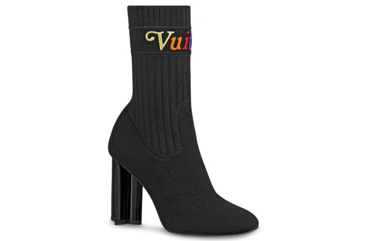 Order (W) Bottes à Talons en Tissu Louis Vuitton Silhouette ''Noir'' 1A5BJQ