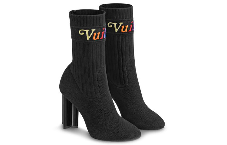 Shop (W) Bottes à Talons en Tissu Louis Vuitton Silhouette ''Noir'' 1A5BJQ